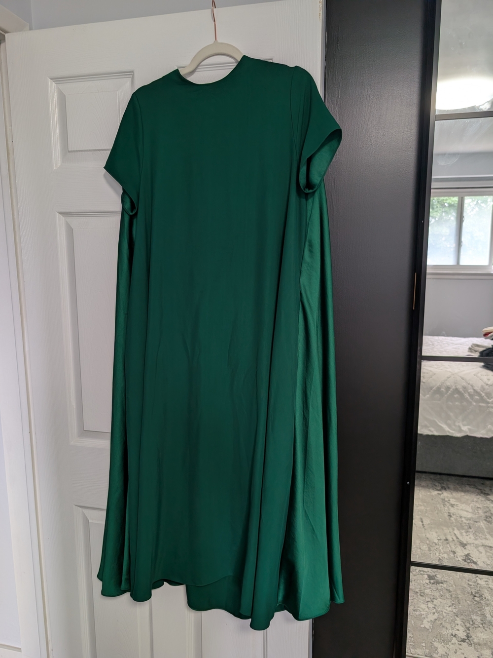 Banana Republic Emerald Green Cap Sleeve Maxi Dress
